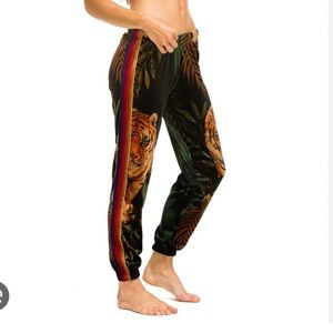 Aviator Nation Jungle Tiger Sweat Pants sz M